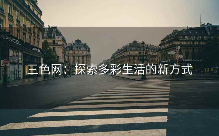 三色网：探索多彩生活的新方式