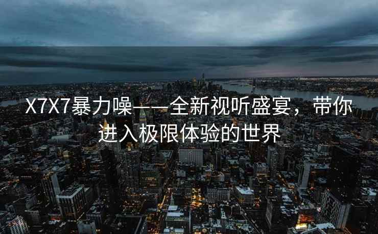 X7X7暴力噪——全新视听盛宴，带你进入极限体验的世界