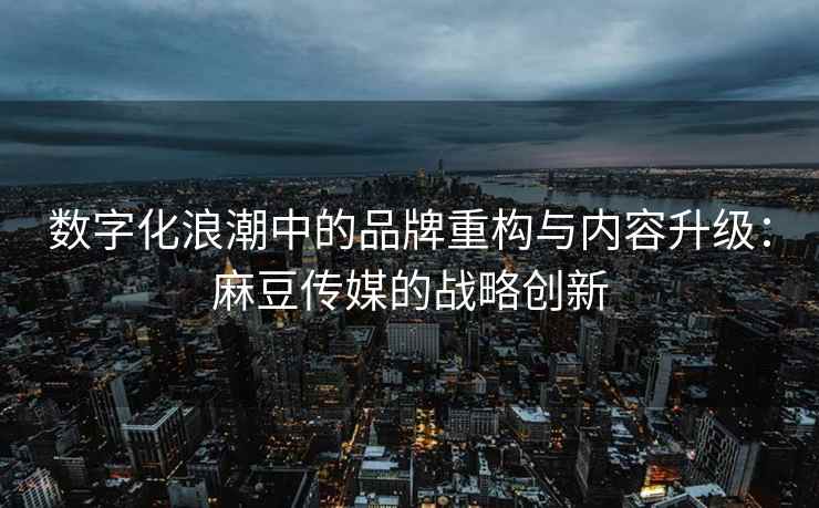 数字化浪潮中的品牌重构与内容升级：麻豆传媒的战略创新