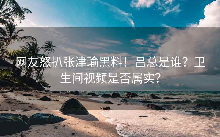 网友怒扒张津瑜黑料！吕总是谁？卫生间视频是否属实？