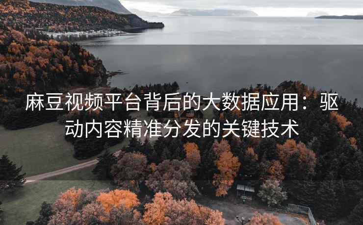 麻豆视频平台背后的大数据应用：驱动内容精准分发的关键技术